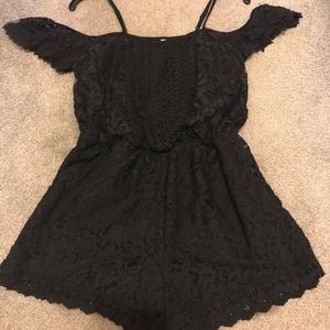 Black Lace Romper